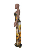 EVE Sexy Tie Dye Print Sleeveless Long Maxi Dress WAF-5018