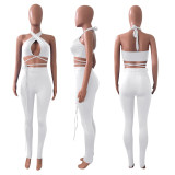 Sexy Strappy Backless Two Piece Pant Sets NIK-236