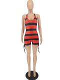 EVE Sexy Striped Backless One Piece Swimsuit SMF-8086
