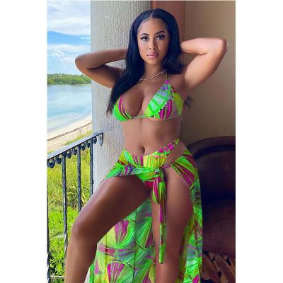 Sexy Printed Bikinis 3 Piece Sets MEM-8350