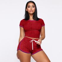 EVE Sports Casual Short Sleeve Shorts Two Piece Sets LSD-9131