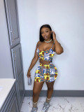 EVE Sexy Printed Cami Top And Shorts 2 Piece Suits WY-6787