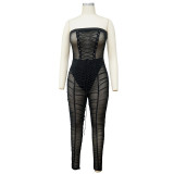 EVE Sexy Mesh See Through Jumpsuits YF-K9871