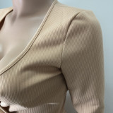 EVE Sexy Long Sleeve Top Midi Skirt 2 Piece Sets YNSF-1626
