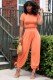 EVE Solid T Shirt Wide Leg Pants Two Piece Sets RUF-8925