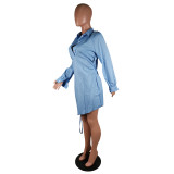 EVE Long Sleeve Casual Shirt Dress MK-3031