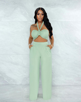 EVE Sexy Off Shoulder Wrap Chest Two Piece Suits YH-5216