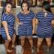 EVE Plus Size Fashion Stripe Print Rompers OSIF-20769