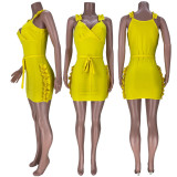 EVE Fashion Solid Color Sleeveless Mini Dress MDF-5236