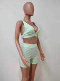 EVE Sexy Vest Top And Shorts 2 Piece Suits (Without Belt&Bag)LSD-9141