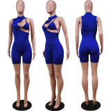 EVE Sexy Solid Sleeveless Back Zipper Romper WY-6795
