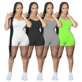EVE Sexy Solid Sleeveless Strap Romper WSM-2002