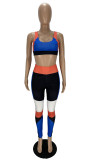 EVE Contrast Color Fitness Two Piece Pants Set XYF-9105