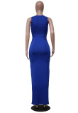 EVE Solid Color Simple Fashion Sleeveless Long Dress YS-8810