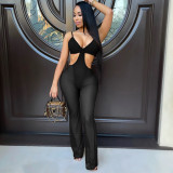 EVE Sexy Mesh See Through Hollow Strap Jumpsuit MIL-L242