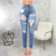 EVE Fashion All-match High Waisted Ripped Skinny Jeans HSF-2442