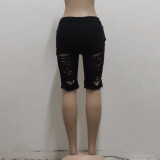 Fashion Frayed High Waist Denim Shorts HSF-2460