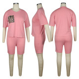 EVE Casual V Neck T Shirt And Shorts 2 Piece Sets TE-3978