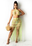 EVE Sexy Knitted Tassel Beachwear 2 Piece Sets TR-1165