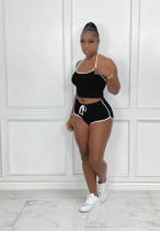 EVE Halter Top And Shorts Sports Casual Two Piece Set DAI-8359