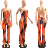 EVE Sexy Casual Tie-dye Backless Jumpsuit JPF-1049 