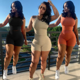 EVE Sexy Solid Tank Top And Shorts Two Piece Sets KSN-88006