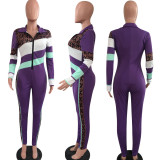 EVE Casual Long Sleeve Zipper Skinny Jumpsuit OY-6300