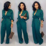 EVE Plus Size Casual Solid Color Jumpsuits MOF-6639