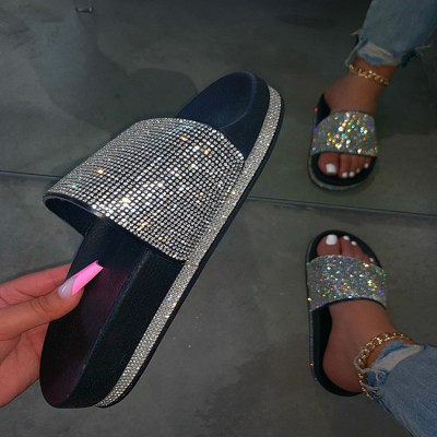 EVE Rhinestones Platform Shoes Peep-toe Slippers Sandal MYAF-1012