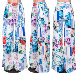 EVE Casual Printed Loose Wide-leg Pants CH-8185