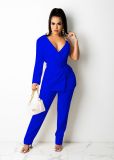 EVE Sexy One Shoulder Belted Blazer Two Piece Suits BS-1283