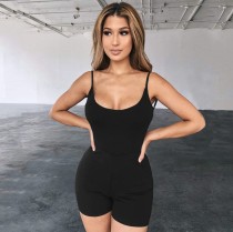 EVE Sexy Solid Backless Sling Romper MWDF-8310