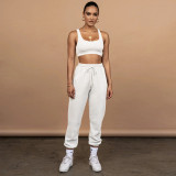 EVE Solid Sports Tank Top And Pants Two Piece Suits CH-8189