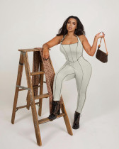 EVE Sexy Halter Skinny One-Piece Jumpsuit QMF-7062