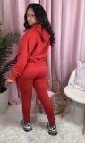 EVE Solid Hoodies Long Pants Thick Two Piece Jogger Sets AIL-116
