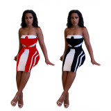 EVE Sexy Printed Off Shoulder Bodycon Tube Dress PHF-1231