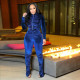 EVE Solid Velvet Ruched Long Sleeve Split Pants 2 Piece Suits SH-390070