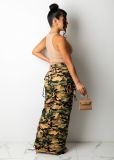 EVE Camouflage Print Maxi Skirt ZNF-9110