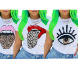 EVE Casual Printed Short Sleeve O Neck T Shirt SFY-H100