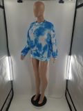 EVE Tie Dye Print Long Sleeve O Neck Sweatshirt Top BLI-2518