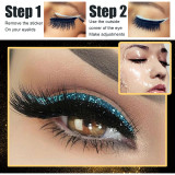 EVE 2 In 1 Glitter Shiny Reusable Eyeliner And Eyelash Stickers JMXF-8888