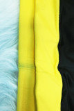 EVE Plus Size Color Splice Short Sleeve 2 Piece Shorts Set HEJ-Y6059