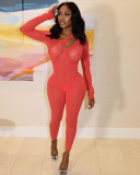 EVE Sexy Solid Long Sleeve Slim Jumpsuit LDS-3292