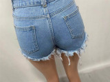 EVE Denim Mid-Waist Skinny Jeans Shorts XMEF-X1089