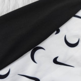 EVE Casual Printed Long Sleeve Zipper Jumpsuit YNB-7232