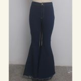 EVE Plus Size Denim High Waist Flared Jeans Pants HSF-2599