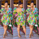 EVE Floral Print Puff Sleeve Sexy Mini Dress GZYF-YF8031