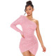 EVE Sexy Sequin One Shoulder Club Dress ME-S953