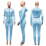 EVE Casual Zipper Hoodie And Pants 2 Piece Suits ME-S958