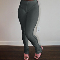 EVE Solid High Waist Tight Casual Pants ME-S956